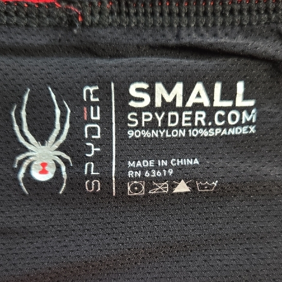 Spyder Black and Red Performance Boxer Briefs with Contoured Pouch - Picture 2 of 4